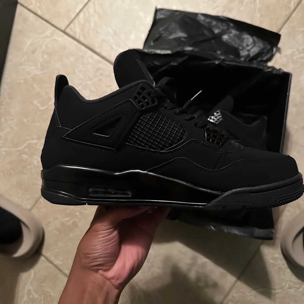 New Jordan 4 “Black Cat”Size 9